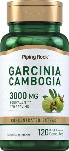Piping Rock Garcinia Cambogia Extrakt Kapseln | 120 Stück | Konzentrierte Pillen | Non-GMO, Glutenfrei