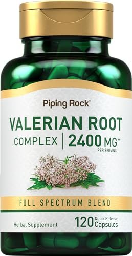 Piping Rock Baldrianwurzel Kapseln | 120 Stück | Extrakt Nahrungsergänzung | Kräutermischung | Non-GMO, Glutenfrei Komplex