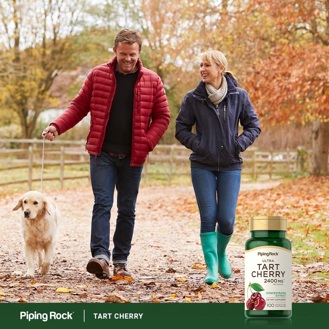 Piping Rock Sauerkirsch-Kapseln | 100 Stück | Konzentrierter Extrakt | Non-GMO, Glutenfrei