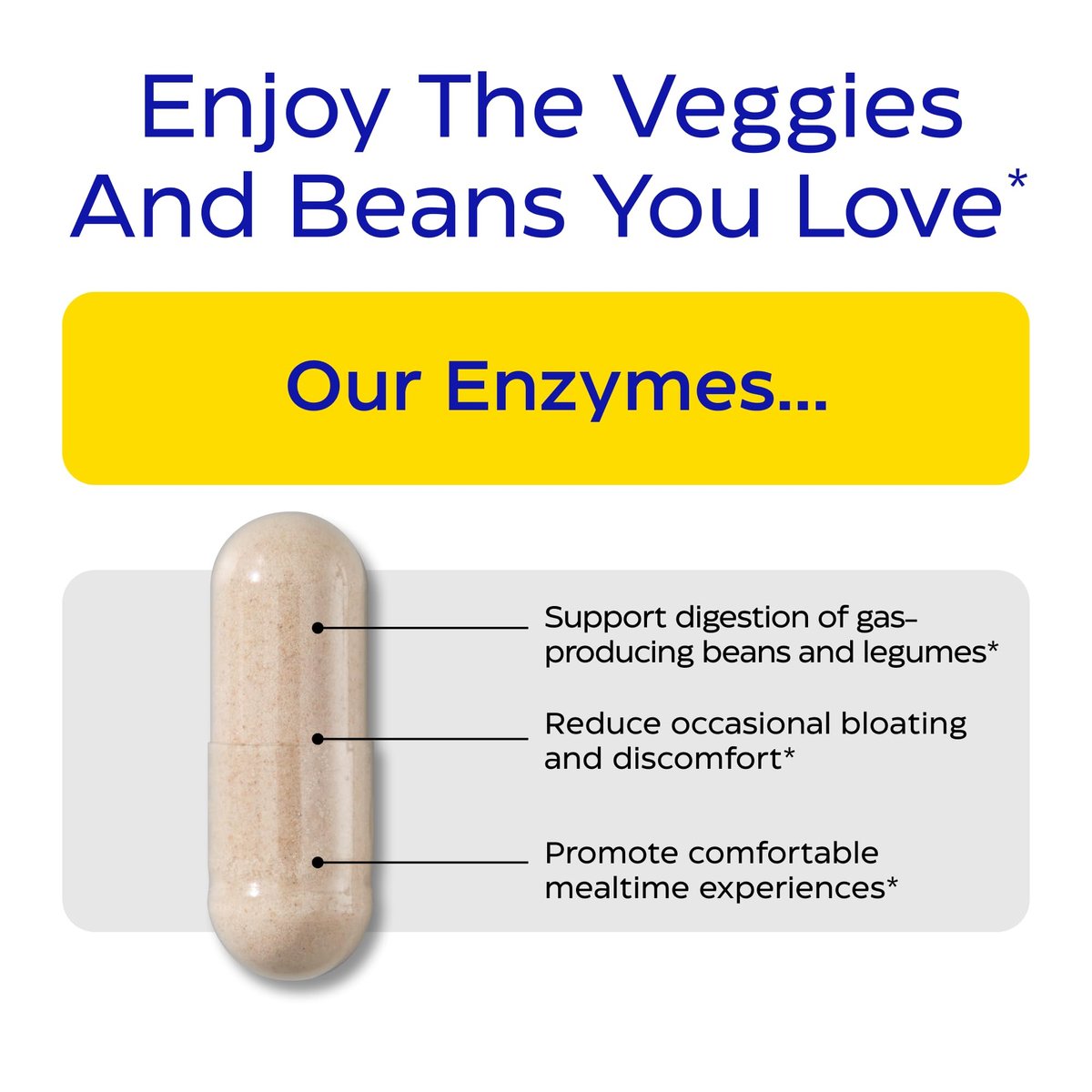 Enzymedica BeanAssist – Verdauungsenzym-Komplex mit Alpha-Galactosidase gegen Blähungen & Völlegefühl, vegan – 30 Kapseln