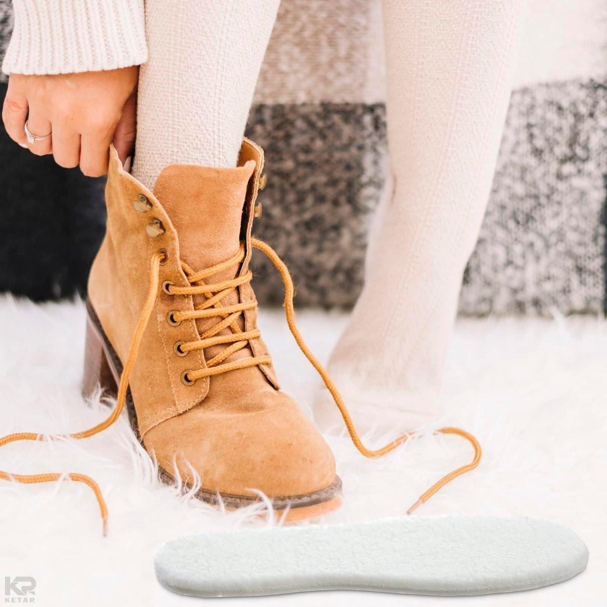 2 Paar Winterstiefel-Einlegesohlen – Ultradünne Schaffell-Bootseinlagen für Damen und Herren – Zuschneidbar für Winter & Sommer, weich, warm und dämpfend – Vielseitig einsetzbar, ganzjähriger Komfort