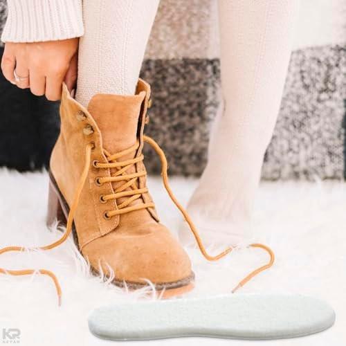 2 Paar Winterstiefel-Einlegesohlen – Ultradünne Schaffell-Bootseinlagen für Damen und Herren – Zuschneidbar für Winter & Sommer, weich, warm und dämpfend – Vielseitig einsetzbar, ganzjähriger Komfort