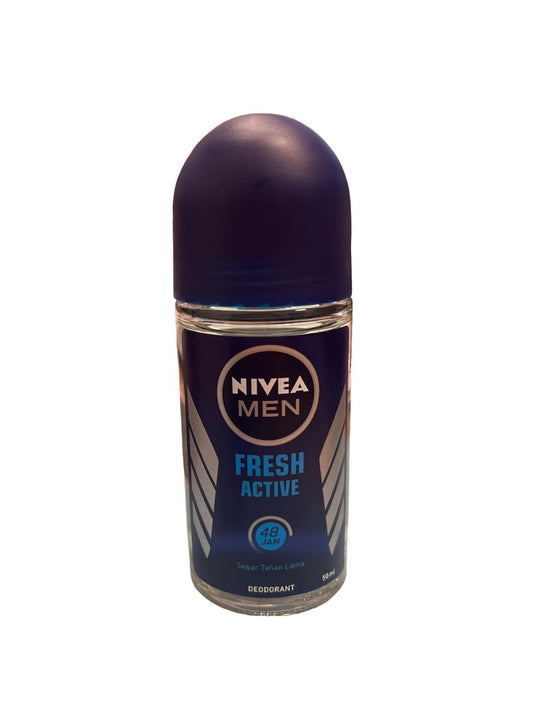 NIVEA Men Fresh Active 48h Deodorant Roll-on 50 ml (1,7 Fl Oz) – 2er-Pack