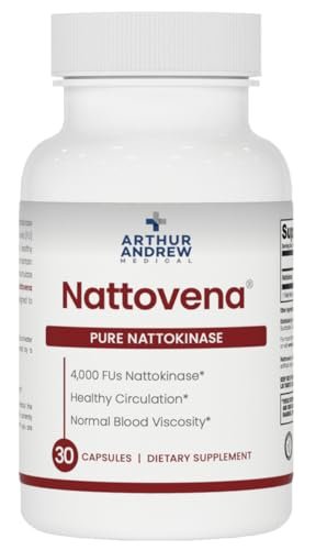 Arthur Andrew Medical Nattovena – Reine Nattokinase für Kreislauf- und Herzgesundheit, vegan, nicht-GVO, 30 Kapseln