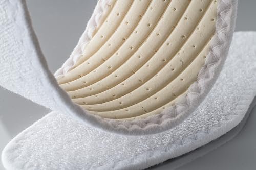 Pedag Summer Pure Terry Baumwoll-Einlegesohlen – Handgefertigt in Deutschland, saugt Schweiß auf & kontrolliert Gerüche, ideal für den Einsatz ohne Socken, waschbar, US Damen 9/ Herren 6/ EU 39, Weiß, 3 Paar
