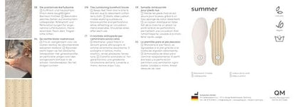 Pedag Summer Pure Terry Baumwoll-Einlegesohlen – Handgefertigt in Deutschland, saugt Schweiß auf & kontrolliert Gerüche, ideal für den Einsatz ohne Socken, waschbar, US Damen 9/ Herren 6/ EU 39, Weiß, 3 Paar