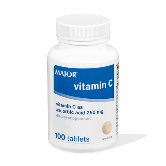 MAJOR Vitamin C 250 mg – Nahrungsergänzungsmittel – 100 Tabletten (1 Packung)