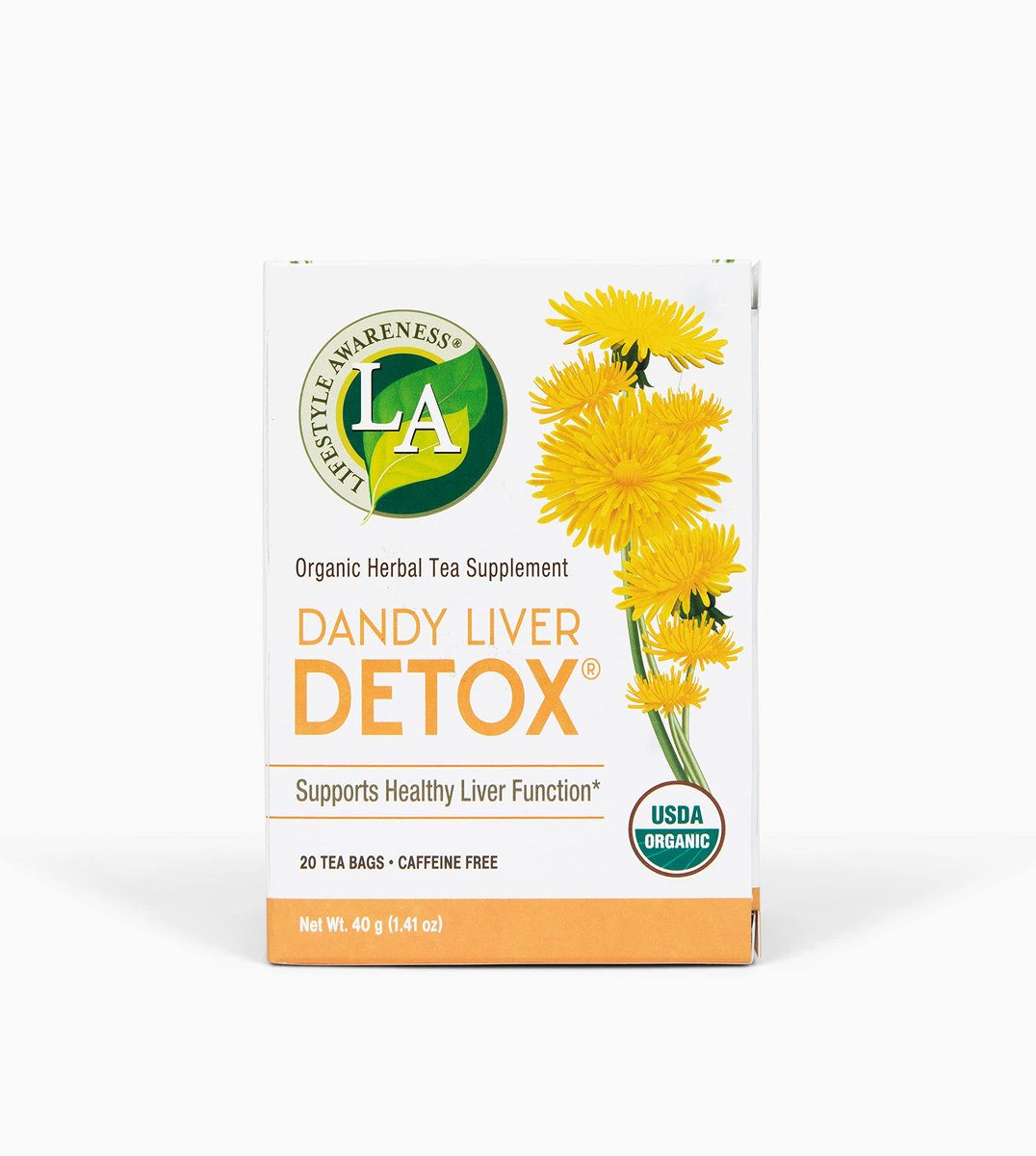 Lifestyle Awareness Teas, Koffeinfreier Dandy Leber-Detox-Tee, 20 Beutel