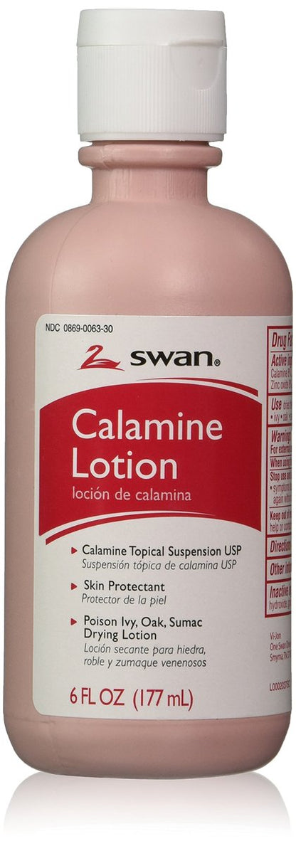Swan Calamine Lotion – 6 Unzen, beruhigende Lotion bei Insektenstichen und Hautreizungen