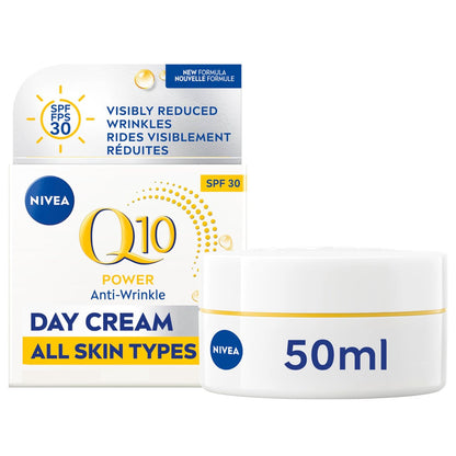 NIVEA Q10 Plus Anti-Falten Tagescreme mit LSF 30, 50 ml