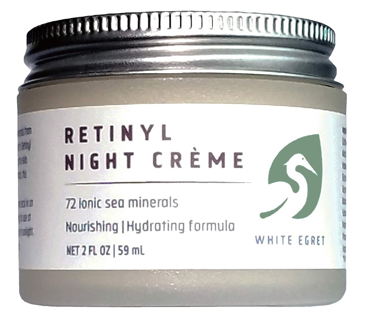White Egret Nachtcreme mit Retinol, Feuchtigkeitsspendend, 59 ml (2 Fl Oz)
