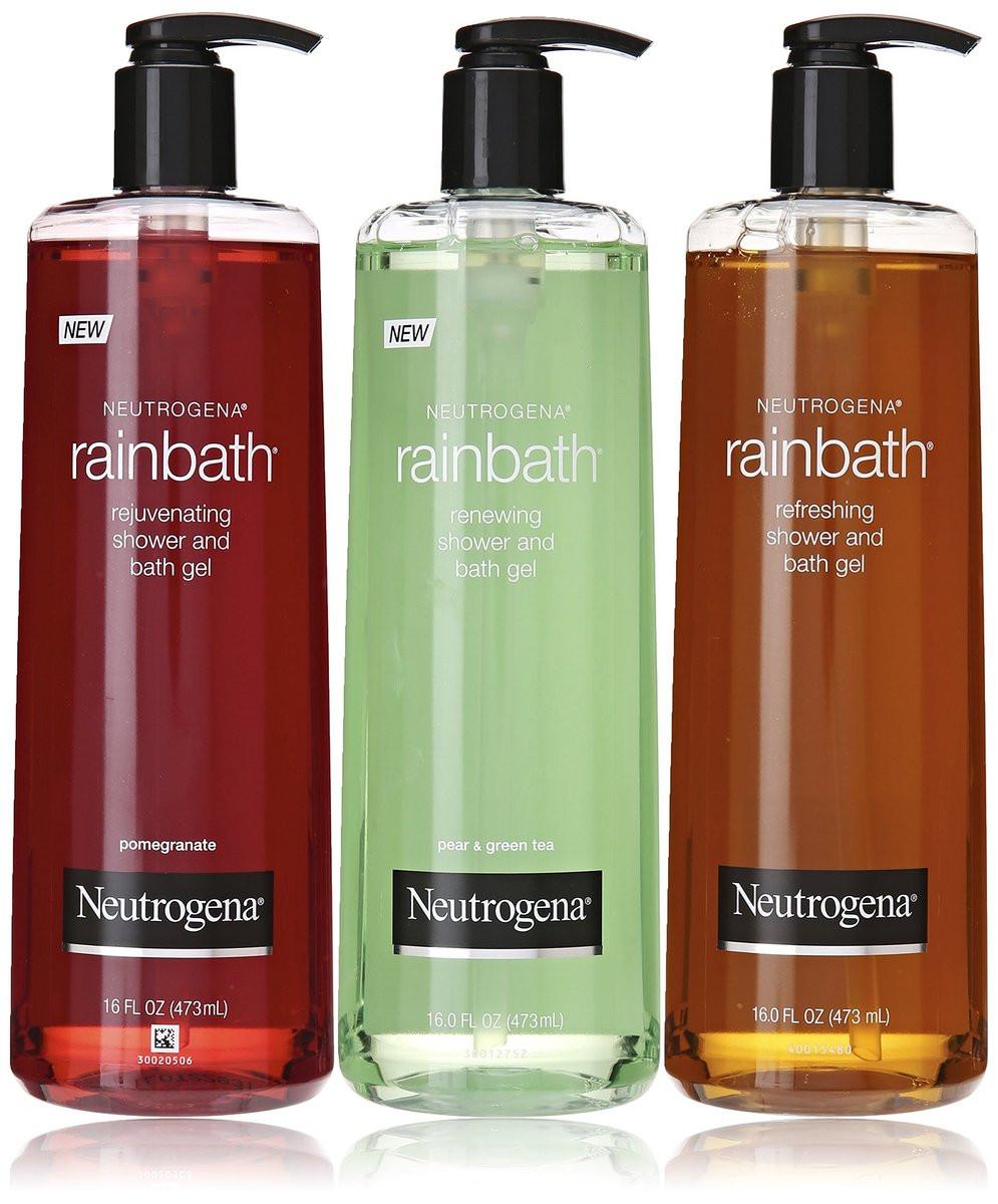 Neutrogena Rainbath Duschgel im 3er-Pack – Original, Granatapfel & Birne-Grüner Tee, 3x 473 ml