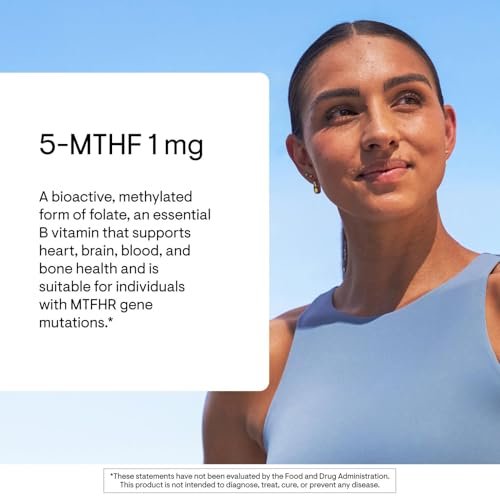 THORNE 5-MTHF - Methylfolat (aktives B9-Folat) - 60 Kapseln - Unterstützt Herz-Kreislauf-Gesundheit, fetale Entwicklung, Nervengesundheit, Methylierung und Homocysteinspiegel*