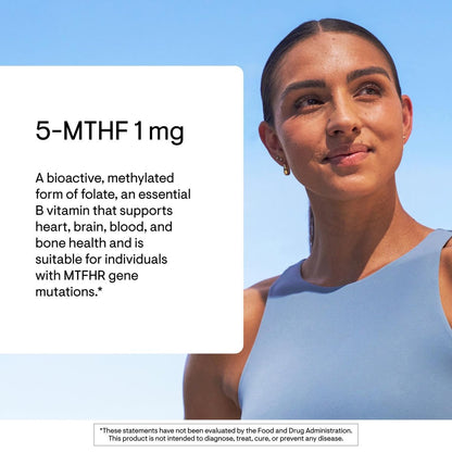 THORNE 5-MTHF - Methylfolat (aktives B9-Folat) - 60 Kapseln - Unterstützt Herz-Kreislauf-Gesundheit, fetale Entwicklung, Nervengesundheit, Methylierung und Homocysteinspiegel*