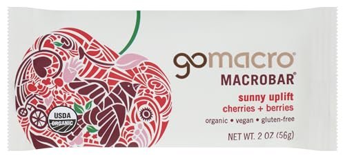 GoMacro Sunny Uplift Kirschen Beeren Bio Riegel – 2 Unzen