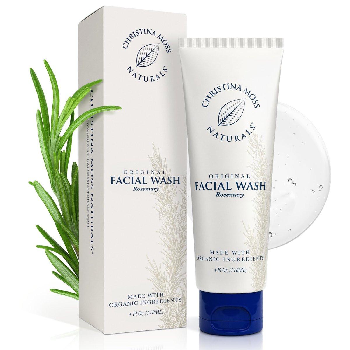 Christina Moss Naturals Gesichtsreiniger für Damen & Herren – Sanfter Gesichtsreiniger für alle Hauttypen, Bio-Gesichtsreiniger & Gel-Reiniger für die tägliche Anwendung, ungiftig, ohne Duftstoffe, Parabene und Sulfate, 118 ml