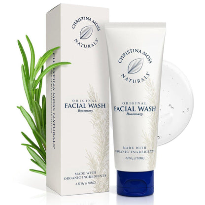 Christina Moss Naturals Gesichtsreiniger für Damen & Herren – Sanfter Gesichtsreiniger für alle Hauttypen, Bio-Gesichtsreiniger & Gel-Reiniger für die tägliche Anwendung, ungiftig, ohne Duftstoffe, Parabene und Sulfate, 118 ml