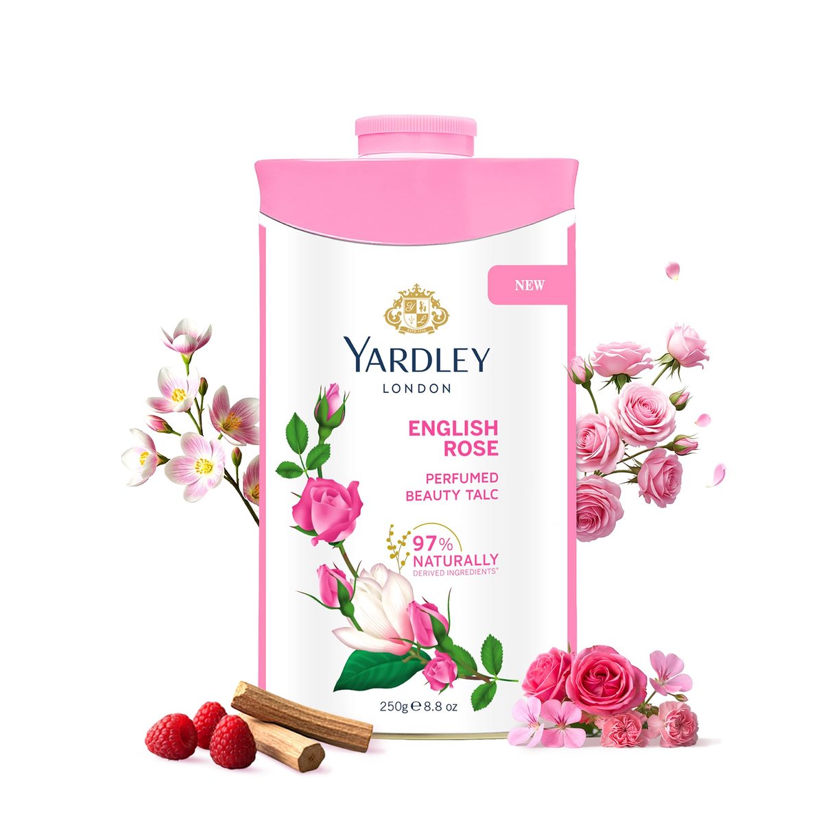 Yardley English Rose Perfumed Talc 250g – Zarter Duft für gepflegte Haut