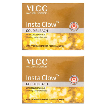 VLCC Natural Sciences Insta Gold Gesichtspackung (2er-Pack) 60 g - Für strahlende Haut