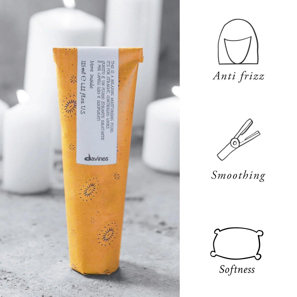 Davines This Is A Relaxing Moisturizing Fluid – Glättende & Anti-Frizz Pflege für geschmeidiges Haar, 125 ml