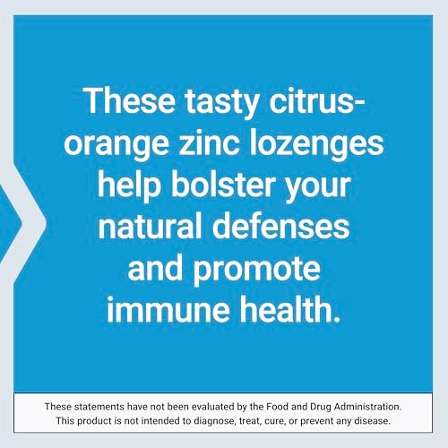 Life Extension Zink-Lutschtabletten – Zitrus-Orange-Geschmack – Für gesunde Proteinsynthese & Immununterstützung – Nahrungsergänzungsmittel zur Entzündungshemmung – Glutenfrei, Nicht-GVO – 60 vegetarische Lutschtabletten