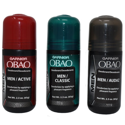 OBAO Deodorant für Männer - 3er-Pack (2,3 Unze pro Stück) - Assortierte Düfte