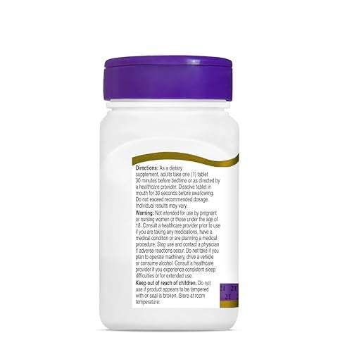 21st Century Melatonin 10 mg Extra Strength – 120 Lutschtabletten – Schnell lösliches Schlafmittel für Erwachsene – Fördert Entspannung und erholsamen Schlaf – Nicht gewöhnungsbedürftig – Glutenfrei – Kirschgeschmack