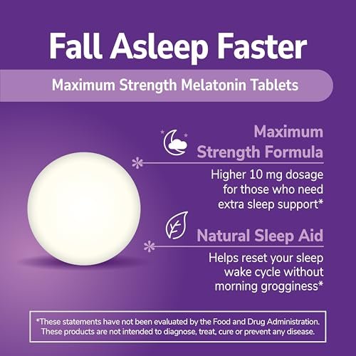 21st Century Melatonin 10 mg Extra Strength – 120 Lutschtabletten – Schnell lösliches Schlafmittel für Erwachsene – Fördert Entspannung und erholsamen Schlaf – Nicht gewöhnungsbedürftig – Glutenfrei – Kirschgeschmack