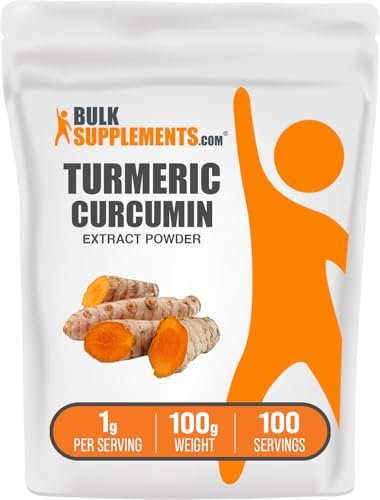 BulkSupplements.com Kurkuma-Extrakt-Pulver – aus Kurkumawurzel, Curcumin-Ergänzung, glutenfrei, 1 g pro Portion, 100 g (3,5 oz)
