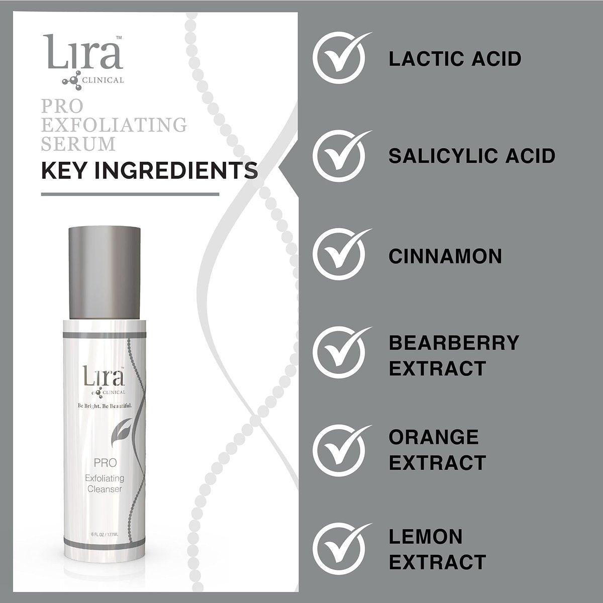 Lira Clinical PRO Exfoliating Cleanser mit Salicylsäure – für zu Akne neigende oder alternde Haut (177 ml)