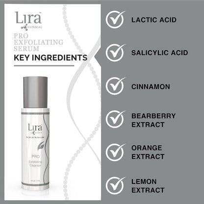 Lira Clinical PRO Exfoliating Cleanser mit Salicylsäure – für zu Akne neigende oder alternde Haut (177 ml)