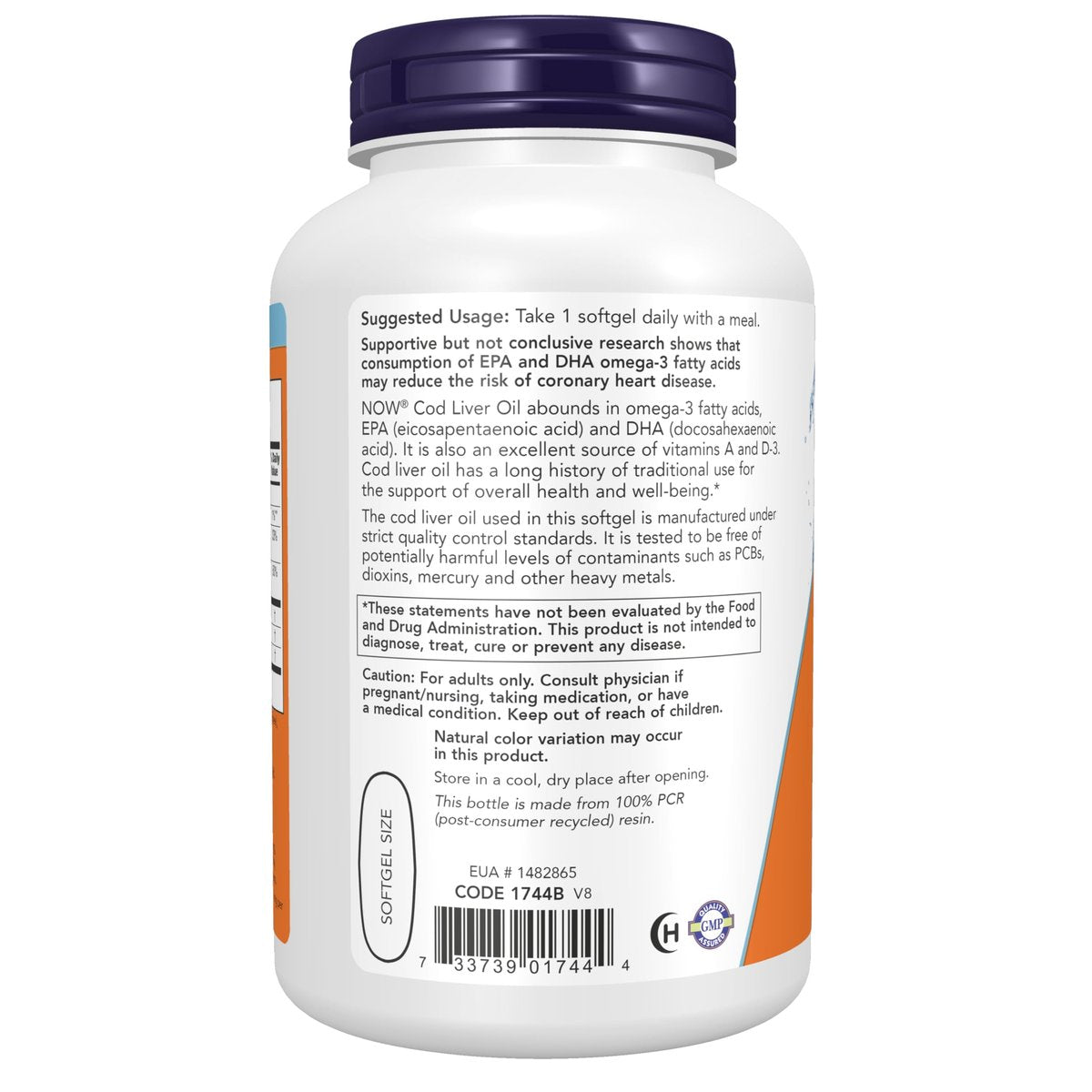 NOW Foods Lebertran, Extra Stark 1.000 mg mit Vitamin A & D-3, EPA, DHA, 180 Weichkapseln