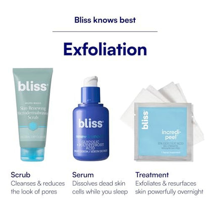 Bliss Micro Magic Hautverjüngendes Mikrodermabrasionspeeling | Glättender Vulkangestein & reinigende Kaolin-Tonerde | Erfrischter Glanz wie direkt aus dem Spa | Verfeinert Poren & hellt die Haut auf | 100 ml