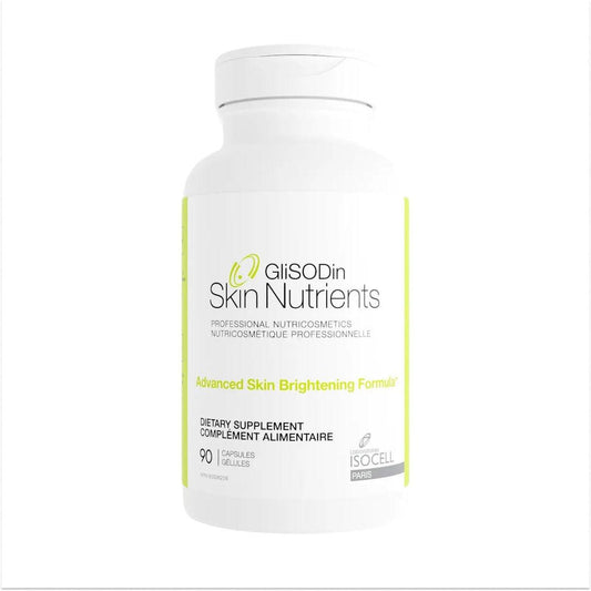 Glisodin Skin Nutrients Advanced Skin Brightening Formula – Für einen helleren, klareren und festeren Teint – Hilft, Unreinheiten zu reduzieren – 90 Kapseln