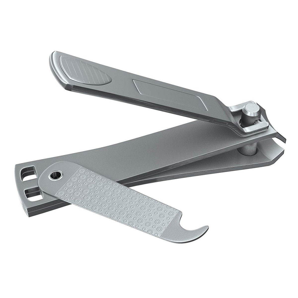 CLYPPI Nagelknipser mit ausklappbarem Nagelreiniger/Nagelfeile – Fingernagelknipser/Zehennagelknipser. Scharfes Edelstahl mit breitem, leichtgängigem Hebel