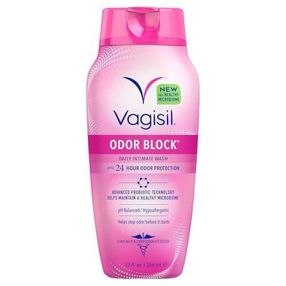 Vagisil Intimwaschgel für die Intimhygiene, Geruchsblocker, gynäkologisch getestet, hypoallergen, 12 oz (1er-Pack)