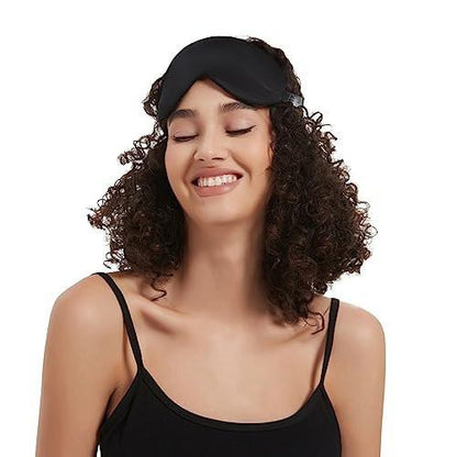 Alaska Bear Schlafmaske aus Seide mit geformter Polsterung für druckfreies Schlafen, Schaumstoffeinsatz, verbesserte Kontur im Vergleich zu herkömmlichen flachen Satin-Augenmasken, maschinenwaschbar