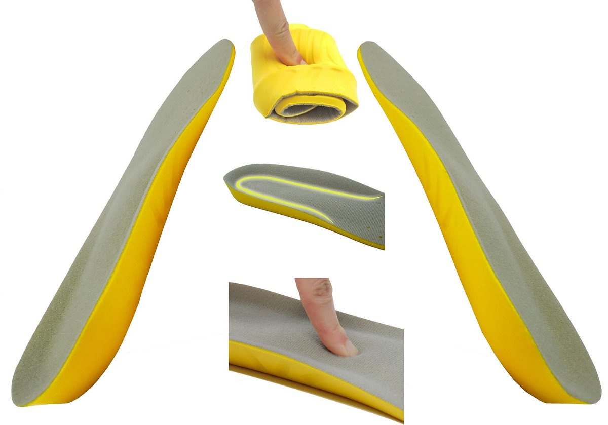 Happystep 1 Paar Memory Foam Einlegesohlen – Komfort bei Plantarfasziitis, Fußschmerzlinderung (US M: 6-8 / W: 7-9)