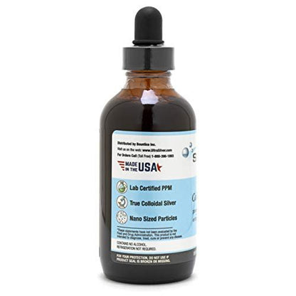 Ultra Silver® Kolloidales Silber | 500 PPM, 118 ml | Mineralisches Nahrungsergänzungsmittel | Echtes kolloidales Silber mit Pipette