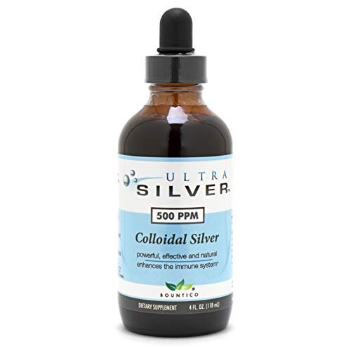 Ultra Silver® Kolloidales Silber | 500 PPM, 118 ml | Mineralisches Nahrungsergänzungsmittel | Echtes kolloidales Silber mit Pipette