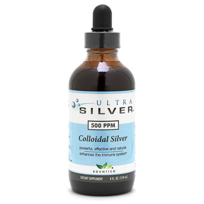 Ultra Silver® Kolloidales Silber | 500 PPM, 118 ml | Mineralisches Nahrungsergänzungsmittel | Echtes kolloidales Silber mit Pipette