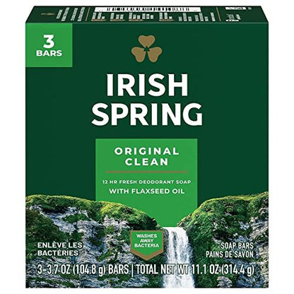 Irish Spring Original Deodorant Seife 3 Riegel, 2er-Pack (6 Stück insgesamt)