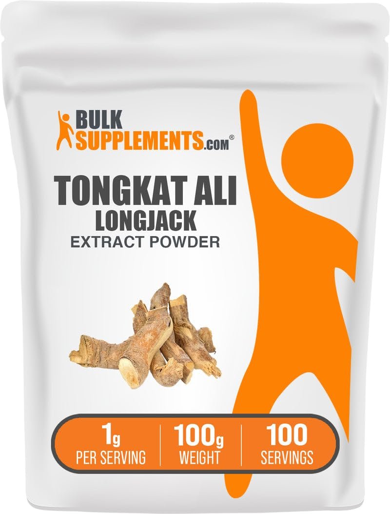 BulkSupplements.com Longjack Extrakt Pulver - Tongkat Ali Extrakt für Männer & Frauen - Glutenfrei, 1g pro Portion, 100g (3,5 Unzen) (1er Pack)