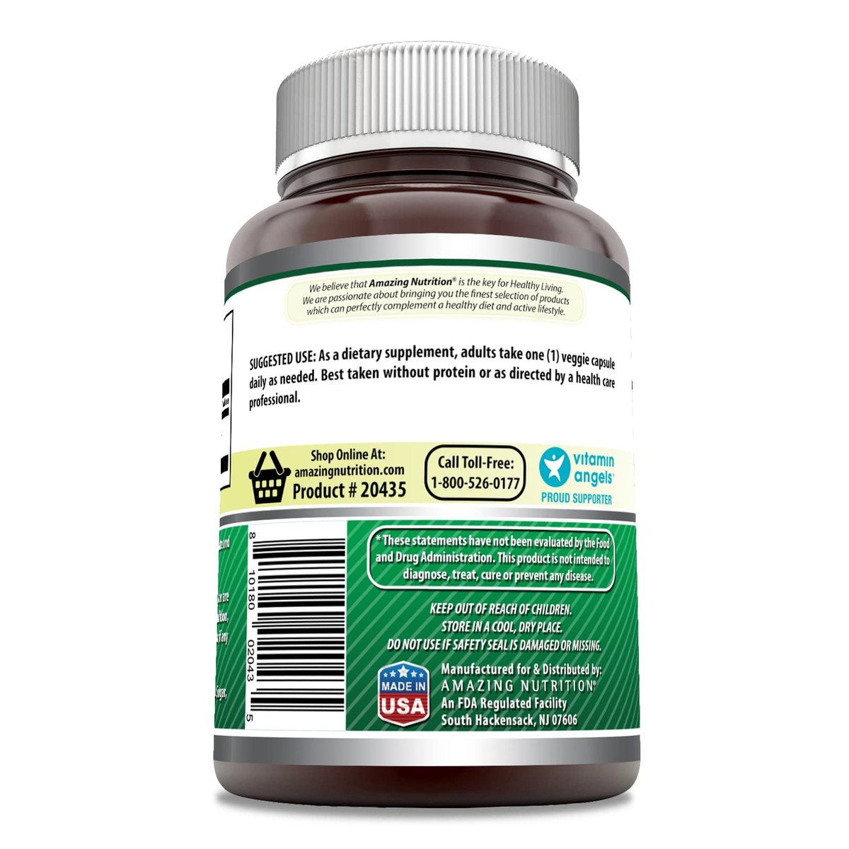 Amazing Formulas GABA Supplement | 750 mg pro Portion | 100 vegane Kapseln | Non-GMO | Glutenfrei | Hergestellt in den USA | Ideal für Vegetarier