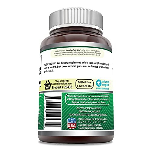 Amazing Formulas GABA Supplement | 750 mg pro Portion | 100 vegane Kapseln | Non-GMO | Glutenfrei | Hergestellt in den USA | Ideal für Vegetarier