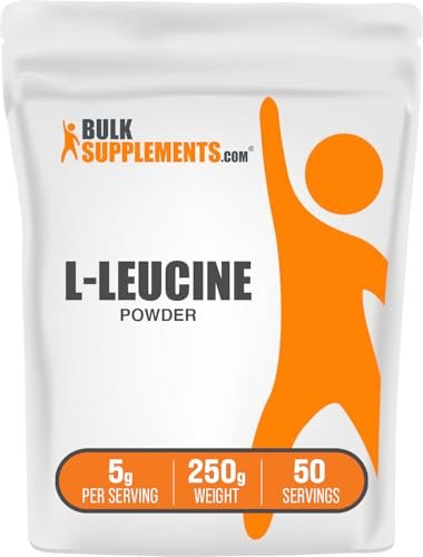 BulkSupplements.com L-Leucin Pulver – Leucin Ergänzung, BCAA Pulver, ungewürzt, 5 g pro Portion, 250 g (8,8 oz) (1er Pack)