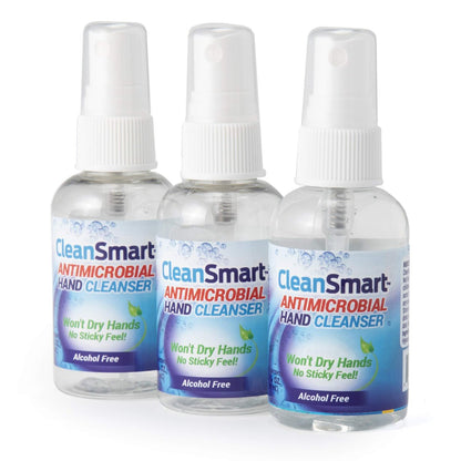 CleanSmart Haut- und Handreiniger, 2 Unzen Sprühflasche (3er-Pack) – Alkoholfreier, sicherer Reiniger