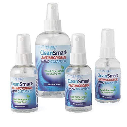 CleanSmart Haut- und Handreiniger, 2 Unzen Sprühflasche (3er-Pack) – Alkoholfreier, sicherer Reiniger