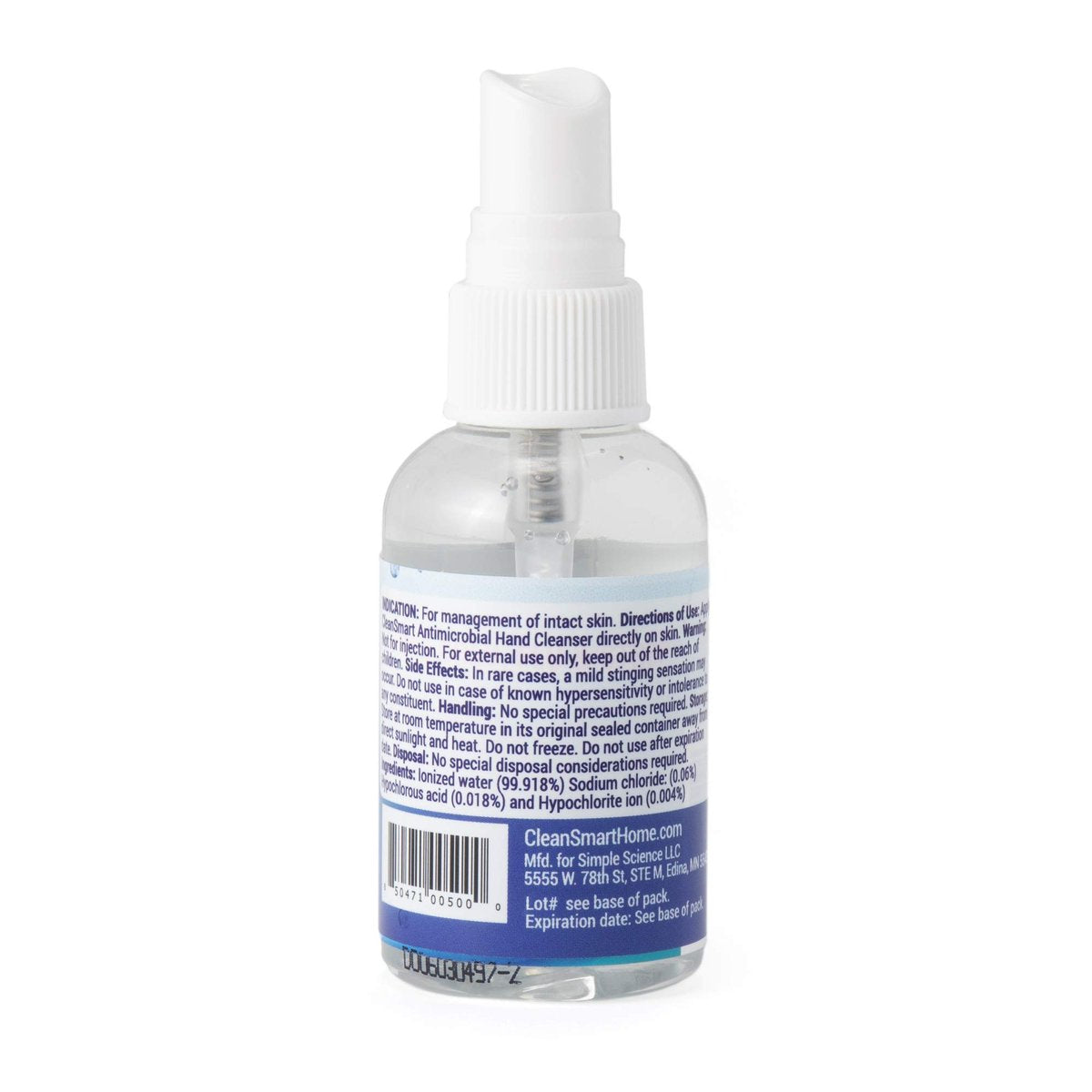 CleanSmart Haut- und Handreiniger, 2 Unzen Sprühflasche (3er-Pack) – Alkoholfreier, sicherer Reiniger