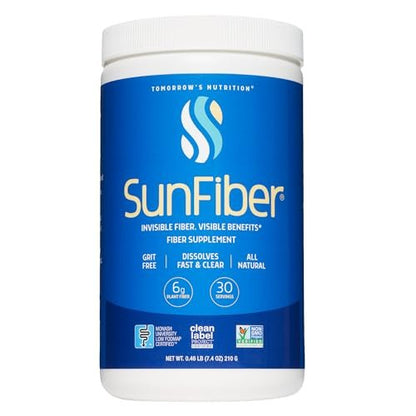 Tomorrow's Nutrition Sunfiber – Präbiotischer Ballaststoff für die Verdauungsgesundheit, GLP-1-freundlich, Low FODMAP, glutenfrei, ungesüßt, 30 Portionen